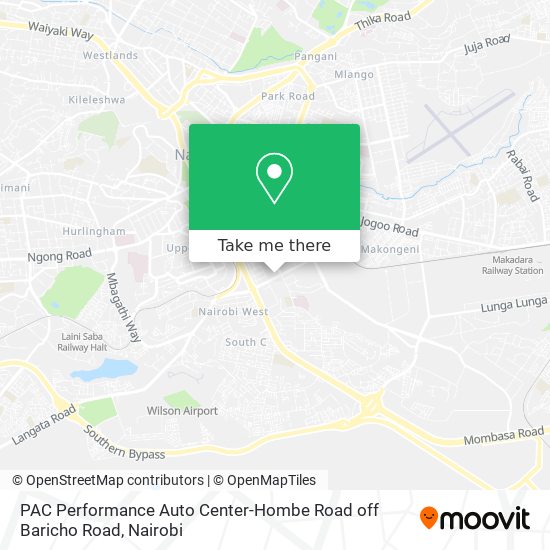 PAC Performance Auto Center-Hombe Road off Baricho Road map