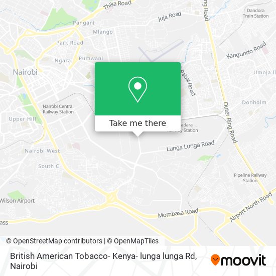 British American Tobacco- Kenya- lunga lunga Rd map