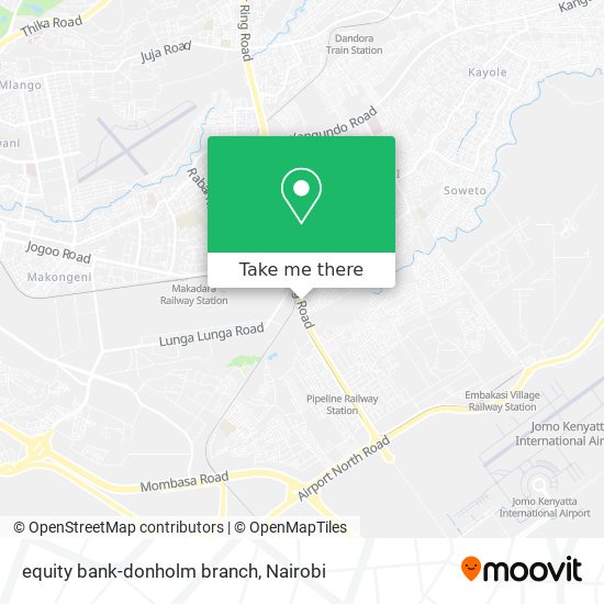 equity bank-donholm branch map