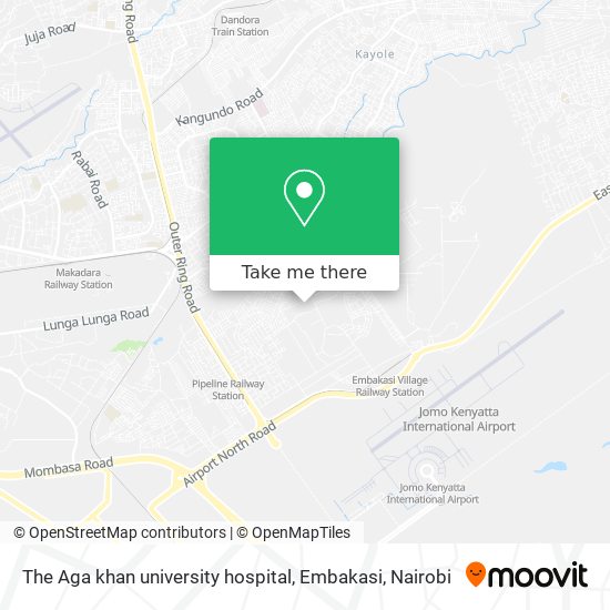 The Aga khan university hospital, Embakasi map