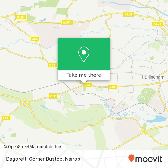 Dagoretti Corner Bustop map