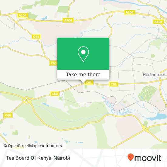 Tea Board Of Kenya map