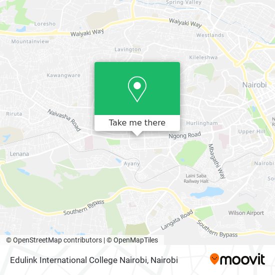 Edulink International College Nairobi map