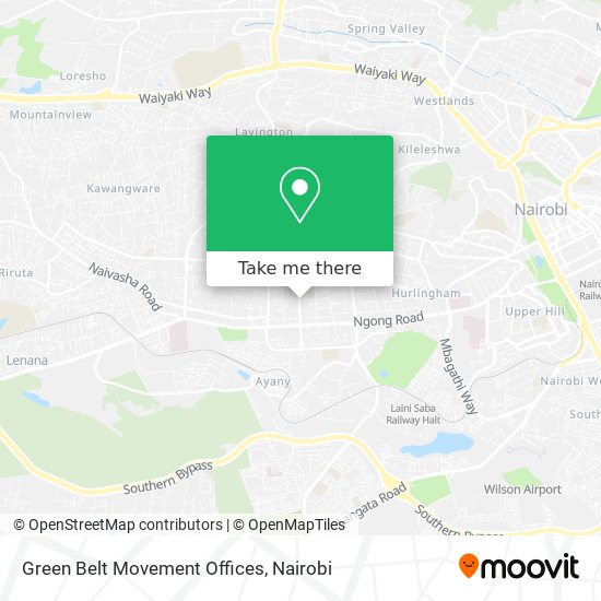 Green Belt Movement Offices map