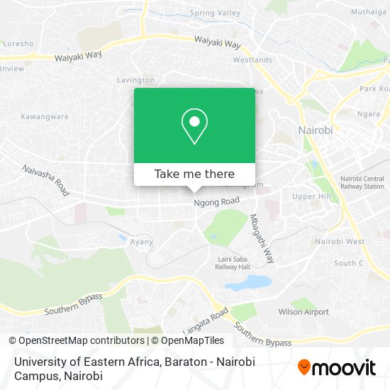 University of Eastern Africa, Baraton - Nairobi Campus map