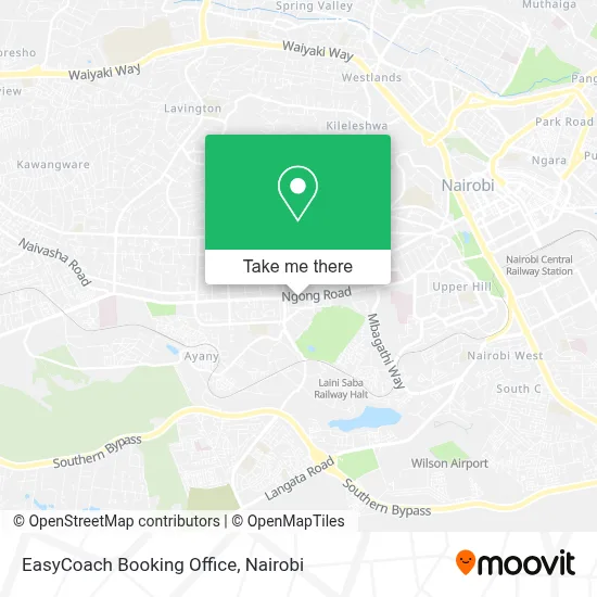 EasyCoach Booking Office map