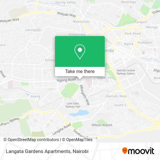 Langata Gardens Apartments map