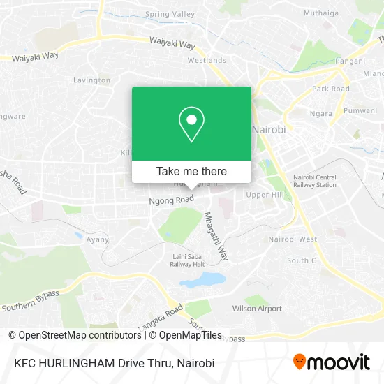 KFC HURLINGHAM Drive Thru map