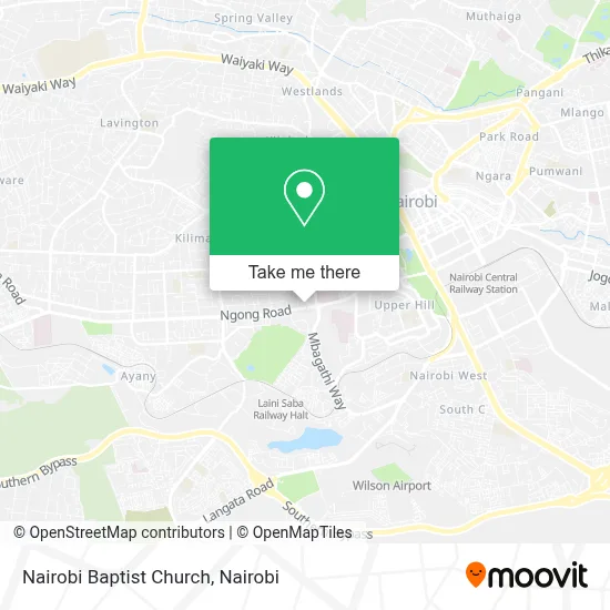 Nairobi Baptist Church map