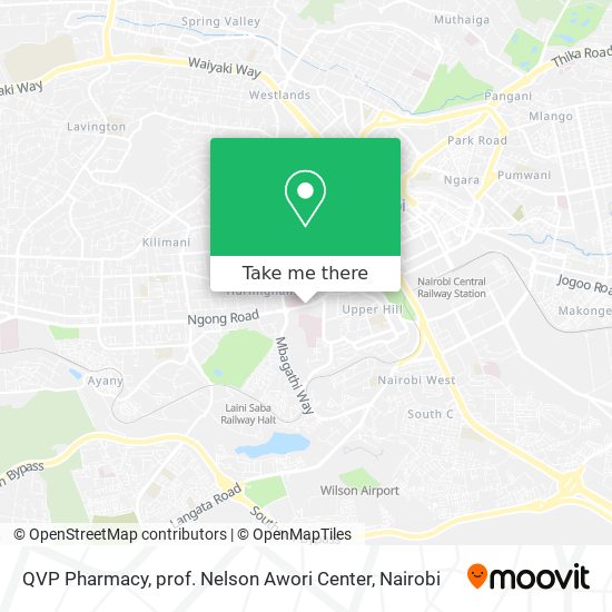 QVP Pharmacy, prof. Nelson Awori Center map