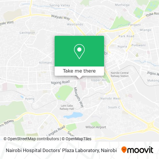 Nairobi Hospital Doctors' Plaza Laboratory map