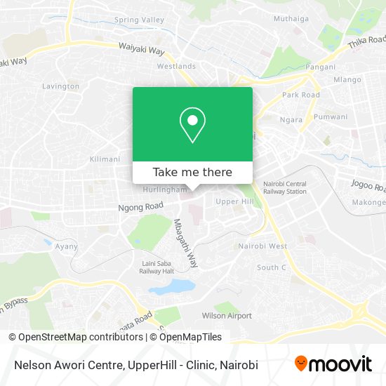 Nelson Awori Centre, UpperHill - Clinic map
