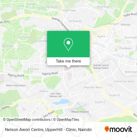 Nelson Awori Centre, UpperHill - Clinic map