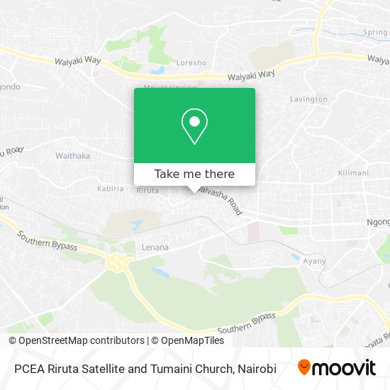 PCEA Riruta Satellite and Tumaini Church map