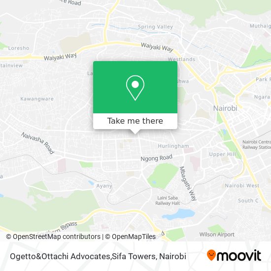 Ogetto&Ottachi Advocates,Sifa Towers map