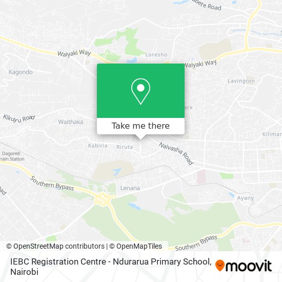 IEBC Registration Centre - Ndurarua Primary School map