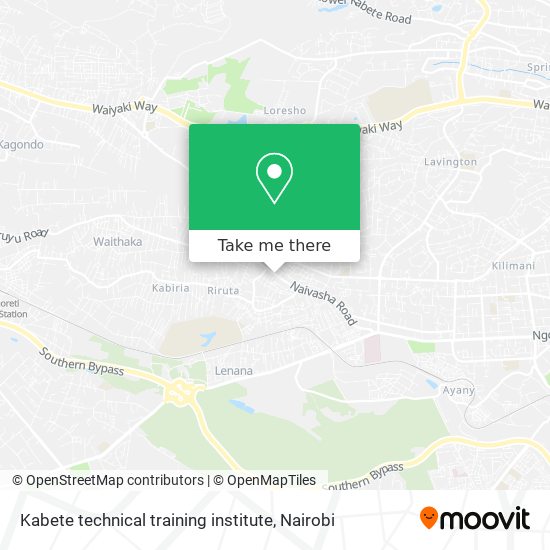 Kabete technical training institute map
