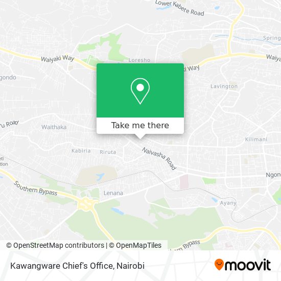 Kawangware Chief's Office map