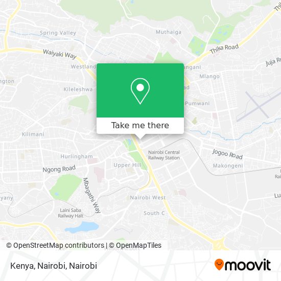 Kenya, Nairobi map