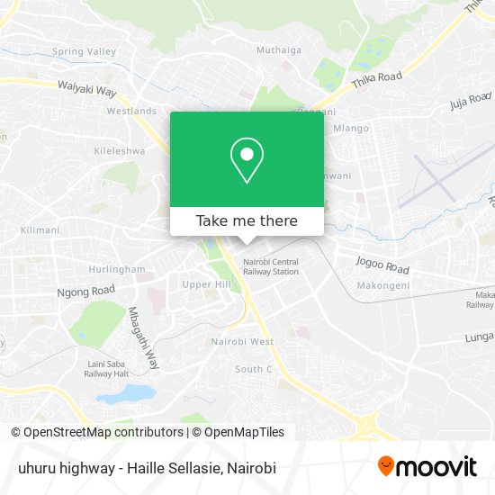 uhuru highway - Haille Sellasie map