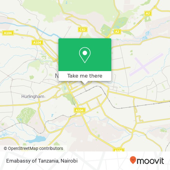Emabassy of Tanzania map