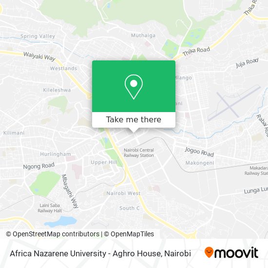 Africa Nazarene University - Aghro House map