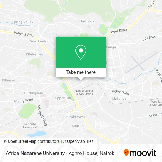 Africa Nazarene University - Aghro House map