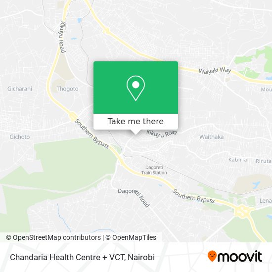 Chandaria Health Centre + VCT map
