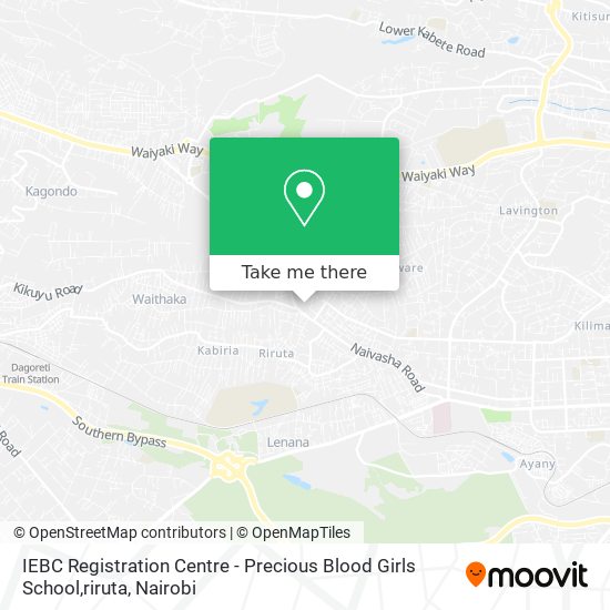 IEBC Registration Centre - Precious Blood Girls School,riruta map