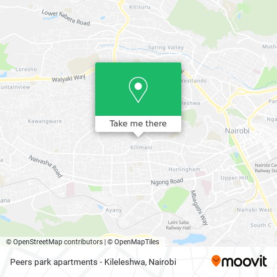 Peers park apartments -  Kileleshwa map
