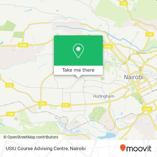USIU Course Advising Centre map