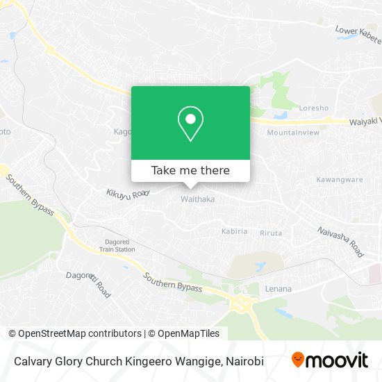 Calvary Glory Church Kingeero Wangige map
