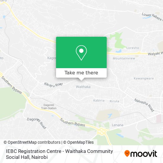 IEBC Registration Centre - Waithaka Community Social Hall map