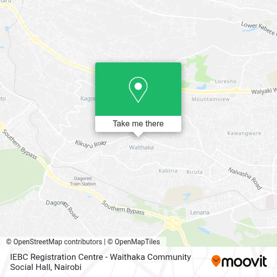 IEBC Registration Centre - Waithaka Community Social Hall map