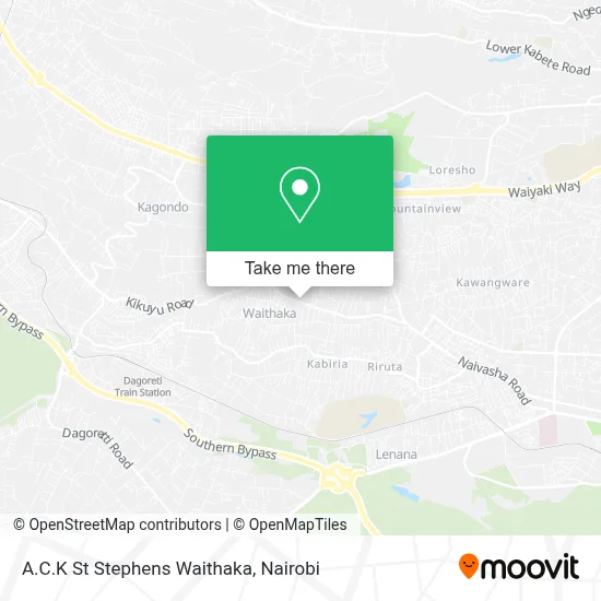 A.C.K St Stephens Waithaka map