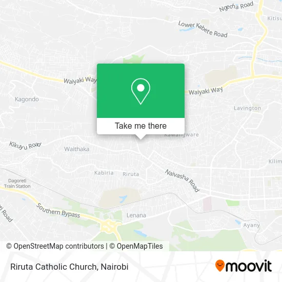 Riruta Catholic Church map