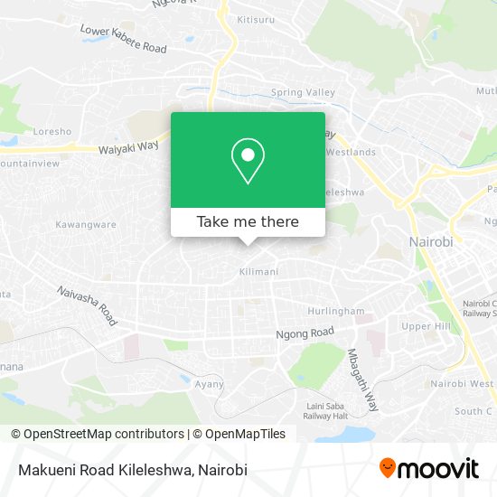 Makueni Road Kileleshwa map