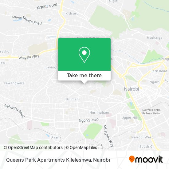 Queen's Park Apartments Kileleshwa map