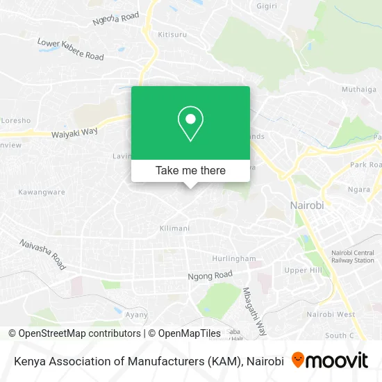 Kenya Association of Manufacturers (KAM) map