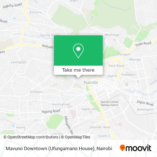 Mavuno Downtown (Ufungamano House) map