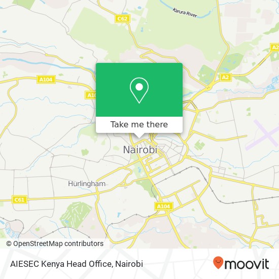 AIESEC Kenya Head Office map