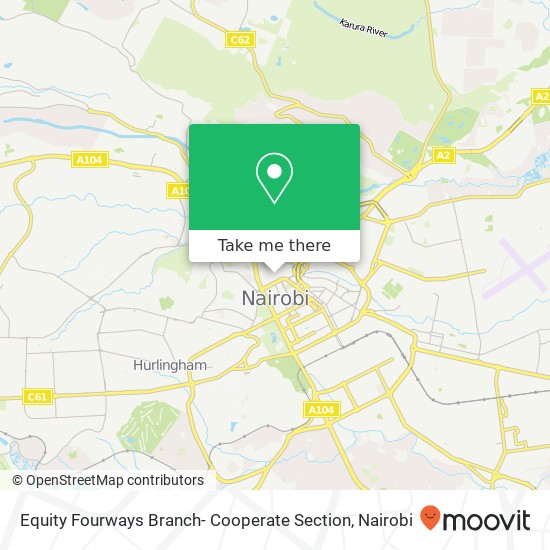 Equity Fourways Branch- Cooperate Section map