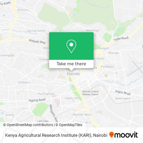 Kenya Agricultural Research Institute (KARI) map