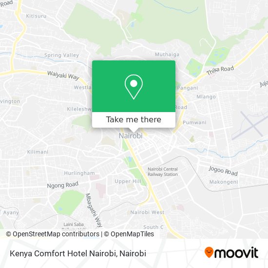 Kenya Comfort Hotel Nairobi map