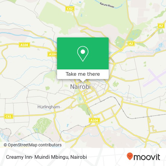 Creamy Inn- Muindi Mbingu map