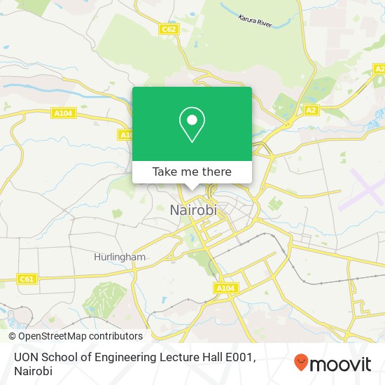 UON School of Engineering Lecture Hall E001 map