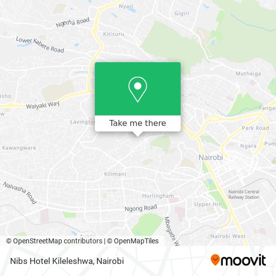 Nibs Hotel Kileleshwa map