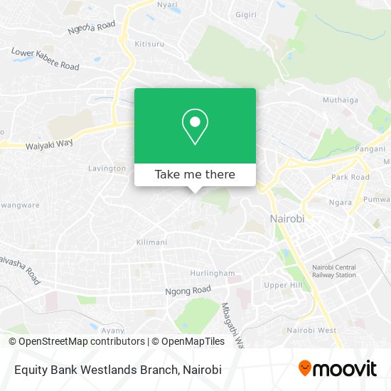 Equity Bank Westlands Branch map