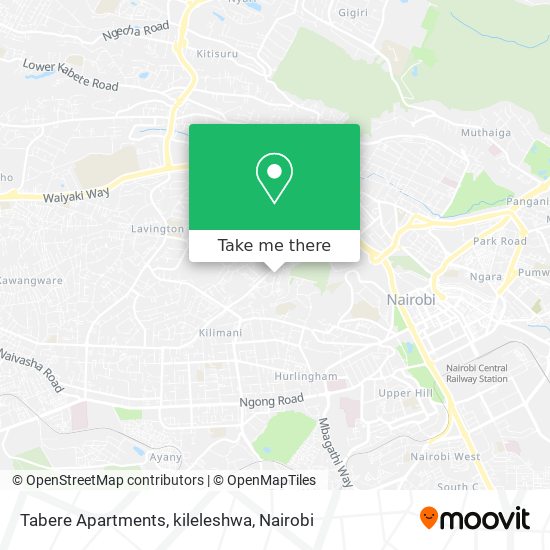 Tabere Apartments, kileleshwa map