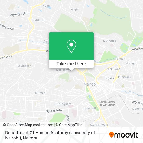 Department Of Human Anatomy (University of Nairobi) map